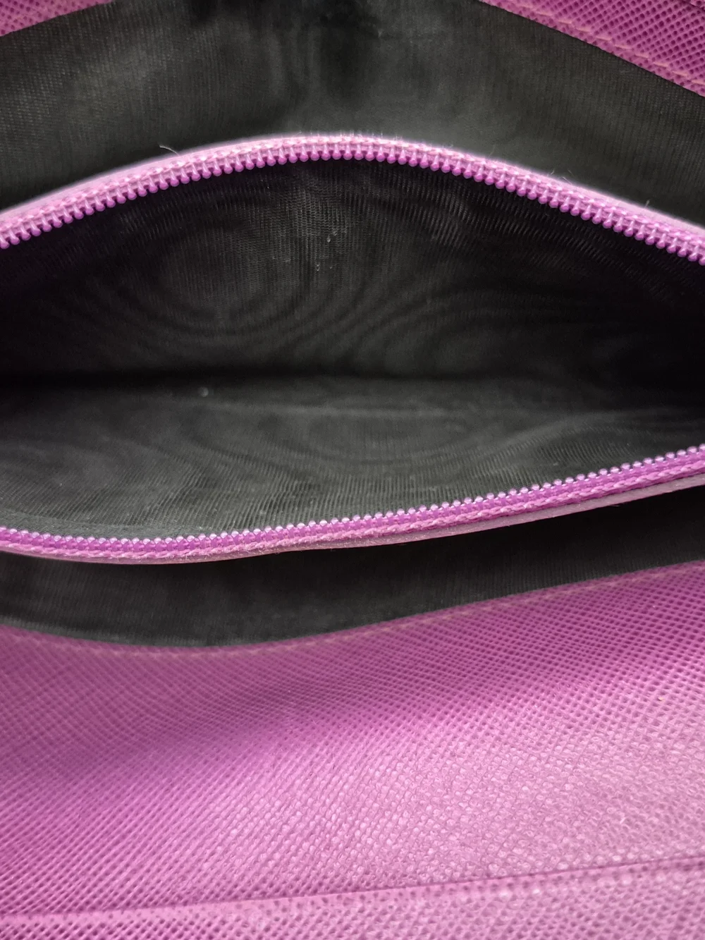 Prada Purple Saffiano Leather Wallet - Women's Long Clutch